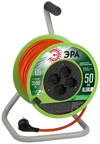Удлинитель на катушке 4х50м с заземл. RP-4e-3x1.5-50m ПВС 3х1.5 | код Б0056104 | Эра