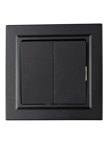 Выключатель 2-кл. СП BRITE ВСР10-2-0-БрЧ 10А в сборе черн. | код BR-V20-0-10-K02-F | IEK фото 5