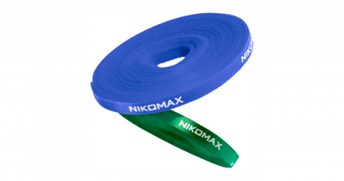 Стяжка-липучка NIKOMAX нарезаемая, в рулоне 5м, ширина 25мм, зеленая | код NMC-CTV05M-25-RL-GN | NIKOMAX