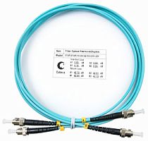Cabeus FOP-50-ST-ST-5m Шнур оптический duplex ST-ST 50/125 mm OM3 5м LSZH | код 7587c | Cabeus