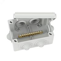 Коробка уравнивания потенциалов, 10 зажимов, 6 вводов д.25мм, 120х80х50мм, IP55 | код NE3110 | DKC