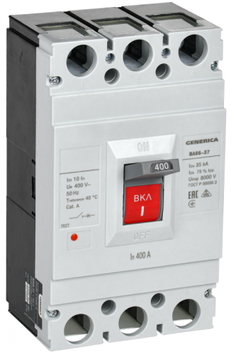 Выкл. авт. ВА66-37 3Р 400А 35кА GENERICA | код SAV40-3-0400-G | GENERICA by IEK