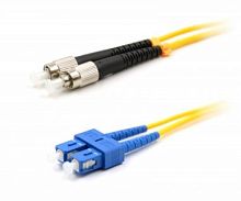 Патч-корд оптический LANMASTER, LSZH, дуплексный, SC/UPC-FC/UPC, SM OS2, 1.0 м | код LAN-2SC-2FC/SU-1.0 | LANMASTER