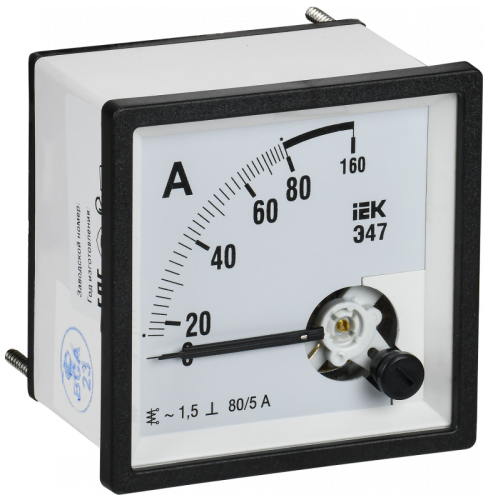 Амперметр Э47 80/5А кл. точн. 1,5 72х72мм IEK | код IPA10-6-0080-E | IEK