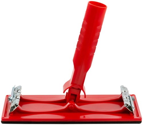 Держатель для наждачной бумаги под телескопический стержень, пластиковый с мет.прижимом 210х105 мм | код 39765 | FIT фото 2