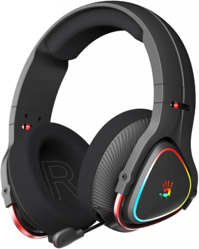 Наушники с микрофоном A4Tech Bloody MR720 черный мониторные BT/Radio оголовье (MR720 BLACK) | код 1925261 | A4TECH