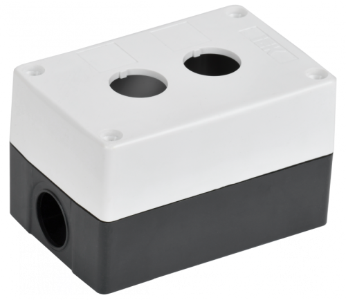Корпус КП102-Р для кнопок 2 места белый IEK | код BKP10-2-K01-R | IEK