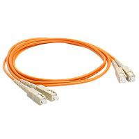 Патч-корд оптический LANMASTER, LSZH, дуплексный, SC/PC-SC/PC, MM 50/125, 0.5 м | код LAN-2SC-2SC/OM2-0.5 | LANMASTER