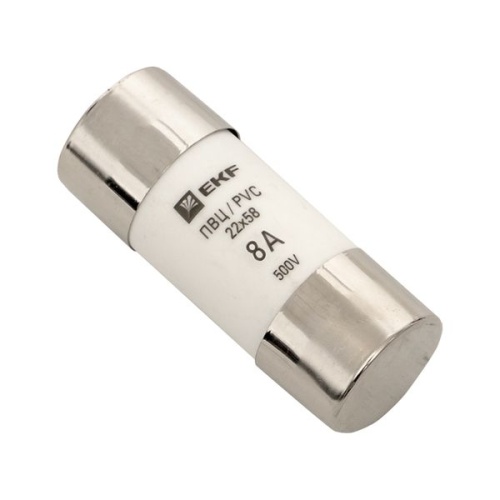 Плавкая вставка цилиндрическая ПВЦ (22х58) 8А PROxima | код pvc-22x58-8 | EKF фото 2