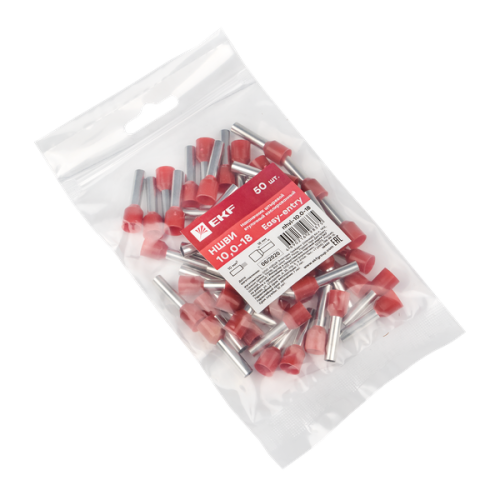 Наконечник штыревой втулочный изолированный НШвИ 10,0-18 (50шт,) PROxima | код nhvi-10.0-18 | EKF фото 5 Наконечник штыревой втулочный изолированный НШвИ 10,0-18 (50шт,) PROxima | код nhvi-10.0-18 | EKF фото 5