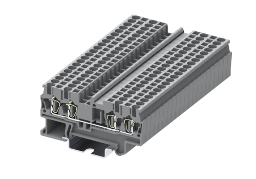 TC2.5-4-GY Клемма TC 2-2 проходная пружин., сеч.2.5мм2, сер., шт | код TC2.5-4-GY| SUPU