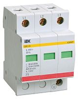 Ограничитель импульсных перенапряжений ОПС1-B 3Р In=30kA Un=400B Im=60kA | код. MOP20-3-B | IEK 