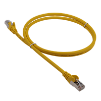 Патч-корд LANMASTER LSZH FTP кат.5e, 2.0 м, желтый | код LAN-PC45/S5E-2.0-YL | LANMASTER