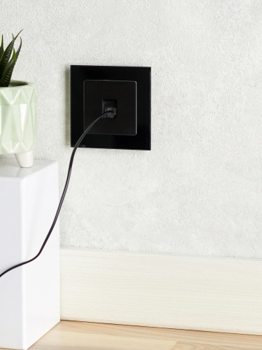 BRITE Розетка компьютерная RJ45 кат.5E РК10-БрЧ черный | код BR-K10-1-K02 | IEK фото 5