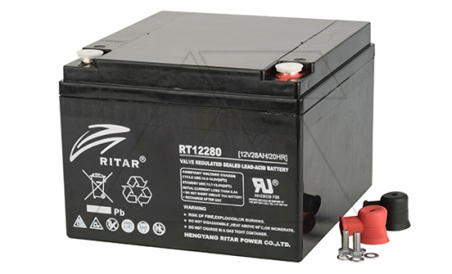 Батарея аккумуляторная Ritar RT12280, F3(M5), 12V/28Ah, 125x166x176 HxLxW, 8.1kg, 6-8 лет | код RT12280 | HAC