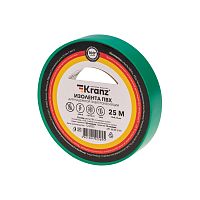 Изолента ПВХ KRANZ 0.13х15 мм, 25 м, зеленая (5 шт./уп.) | код KR-09-2103 | KRANZ