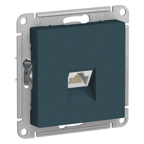 ATLASDESIGN РОЗЕТКА компьютерная RJ45, кат. 6A, механизм, ИЗУМРУД | код ATN000886 | SCHNEIDER ELECTRIC