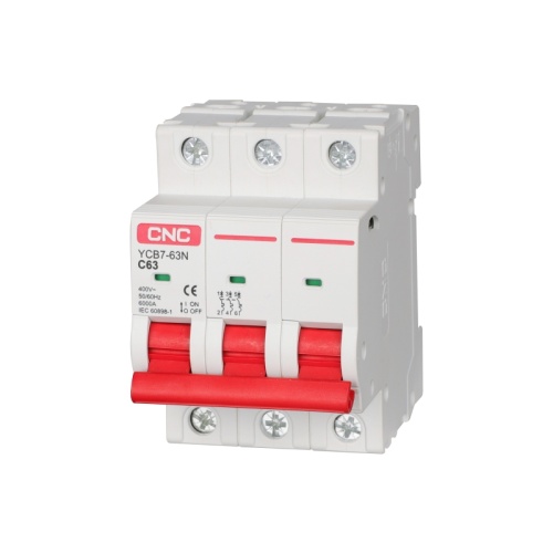 Модульный автоматический выключатель YCB7-63N 6А 3P 6кА D | код A700118 | CNC Модульный автоматический выключатель YCB7-63N 6А 3P 6кА D | код A700118 | CNC