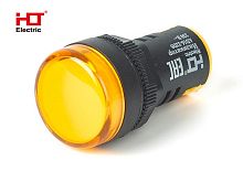 Лампа AD16-22DS(LED)матрица d22мм желтый 230В IP40 HLT | код 085-06-14| HLT