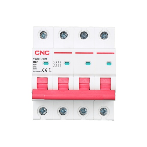 Модульный автоматический выключатель YCB9-80M 32А 4P 6кА C DB разъем для вилочной шины | код A031133 | CNC