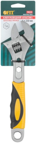 Ключ разводной Классик, шкала, увеличенный захват, прорезиненная ручка 250 мм, 33 мм | код 70153 | FIT фото 3 Ключ разводной Классик, шкала, увеличенный захват, прорезиненная ручка 250 мм, 33 мм | код 70153 | FIT фото 3