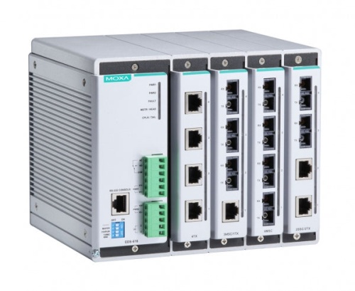 Шасси коммутатора EDS-616-T Compact managed Ethernet switch, 4 slots for 4-port fast Ethernet, total up to 16 ports, t:-40/+75 | код 00-06031649 | MOXA