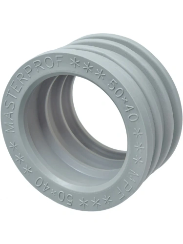 Манжета для канализации серая ТЭП 50х40 удлин. | код ИС.131831 | MasterProf