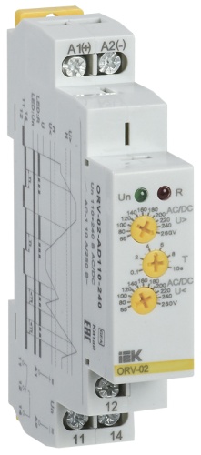 Реле контроля напряжения ORV 1 фаза 110-240В AC/DC | код ORV-02-AD110-240 | IEK