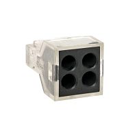 Клемма СМК 773-104 (с пастой), 4 отверстия, 1.0-2.5мм2 (уп.100шт.) | код. plc-smk-104 | EKF