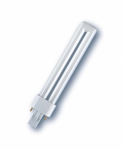 Лампа люминесцентная компактная DULUX S 9Вт/830 G23 OSRAM | код 4099854123528 | LEDVANCE