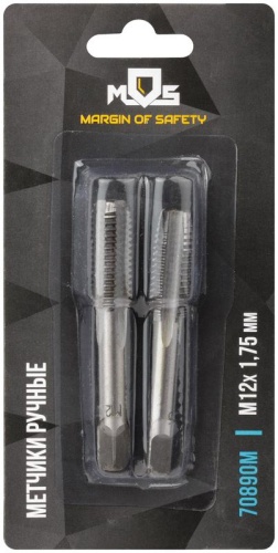 Метчики ручные, комплект 2 шт М12x1.75 мм | код 70890М | FIT фото 3