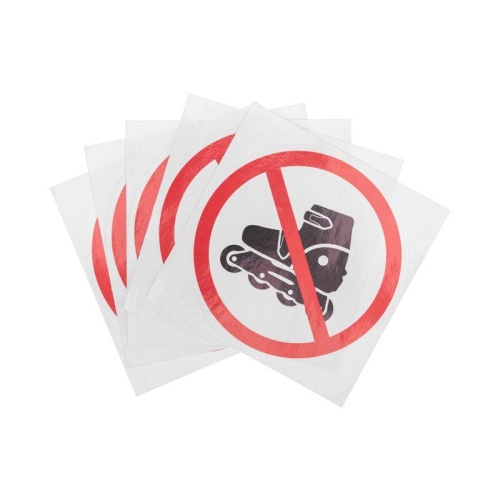 Наклейка запрещающий знак На роликах не заходить 150х150, | код 56-0019 | REXANT