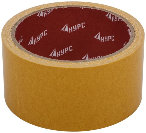 Лента-скотч клейкая двусторонняя 48ммх10м КУРС 11807 Лента-скотч клейкая двусторонняя 48ммх10м КУРС 11807