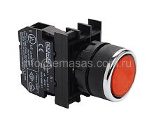 B100DK Кнопка нажимная круглая красная (1НО) | код B100DK| EMAS