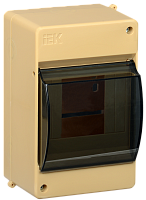 Бокс с прозрачной крышкой КМПн 2/4 для 4-х автоматических выключателей (Сосна) | код MKP42-N-04-30-12-S | IEK