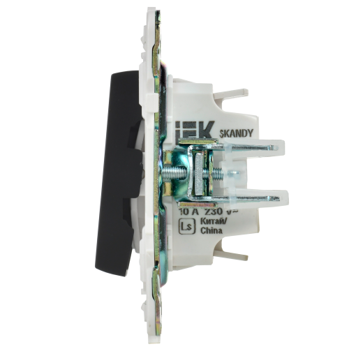 SKANDY Выключатель 1-клавишный 10А SK-V01Bl черный IEKновинка | код SK-V10-0-10-K02 | IEK фото 5