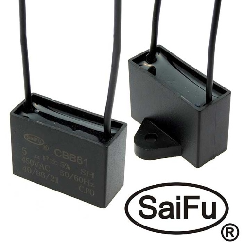 Пусковой конденсатор SAIFU CBB61, 5 мкФ, 450 В | код 104614 | Saifu
