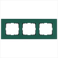 Рамка 3-постовая, стекло цвет Лазурный | код G1003GJ | Jasmart