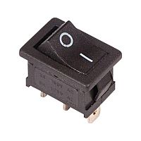 Выключатель клавишный 250В 6А (3с) ON-ON черн. Mini (RWB-202; SC-768) | Код. 36-2130 | Rexant