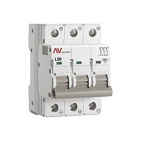 Выключатель автоматический AV-10 DC 3P 50A (L) 10kA EKF AVERES | код mcb10-DC-3-50L-av | EKF