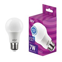 Лампа светодиодная LED-A60 7Вт грушевидная 4000К нейтр. бел. E27 560лм 180-240В | код 32265 8 | REV