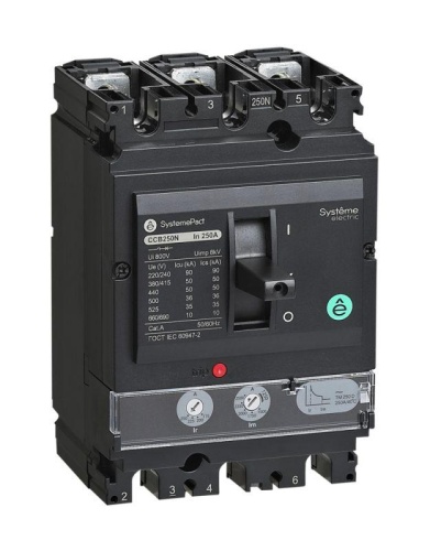 Включатель автоматический SYSTEMEPACT CCB250 36кА 3P3D TMD200 рычаг | код. SPC250F200L3DF | Systeme Electric