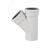 Тройник двухраструбный 87 град. 110х75 для бесшумной канализации | код 335410 | Ostendorf