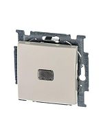 Выключатель 1-кл. 1п СП Basic 55 10А IP20 с клавишей с линзой подсветки с лампой механизм сл. кость | код 2CKA001012A2156 | ABB