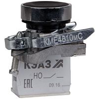 Кнопка КМЕ4111мС-черный-1но+1нз-цилиндр-IP40-КЭАЗ | код 354434 | КЭАЗ