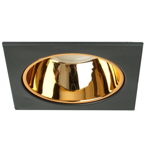 Светильник ДВО-13w G5.3 без лампы квадратный черный золото | код 51409 | Feron Светильник ДВО-13w G5.3 без лампы квадратный черный золото | код 51409 | Feron