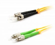 Патч-корд оптический LANMASTER, LSZH, дуплексный, FC/APC-ST/UPC, SM OS2, 1.0 м | код LAN-2FC-2ST/SAU-1.0 | LANMASTER