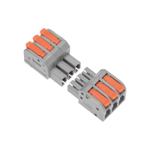 Клемма СМК 222-423R проходная разъемная 3 полюса серая 0,2-2,5/4мм2 | код 07-5263 | REXANT фото 3 Клемма СМК 222-423R проходная разъемная 3 полюса серая 0,2-2,5/4мм2 | код 07-5263 | REXANT фото 3