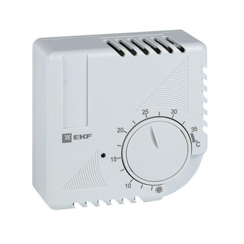 Термостат NO/NC (охлаждение/обогрев) накладной 16A 230В IP20 PROxima | код thermo-no-nc-wall | EKF