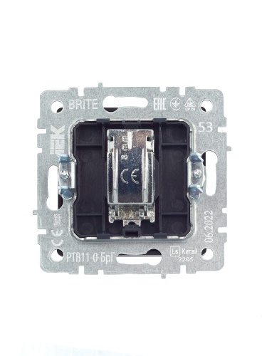 BRITE Розетка TV оконечная РТВ11-0-БрГ графит | код BR-A10-O-K53 | IEK фото 5